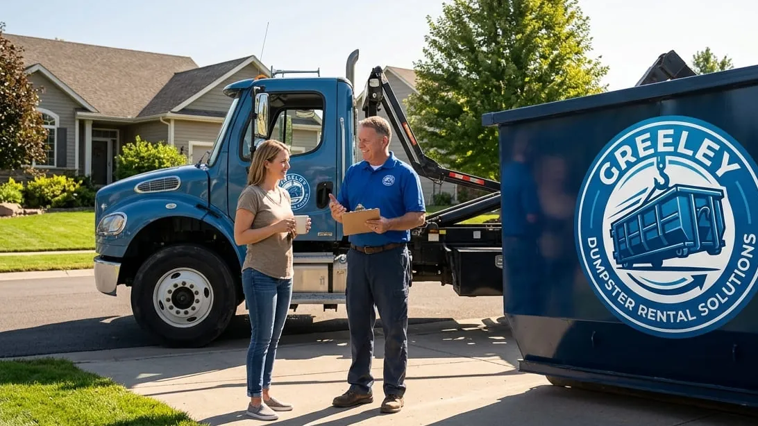 Dumpster permits in Greeley, Colorado — a container placed on private ground rather than in the Public Space